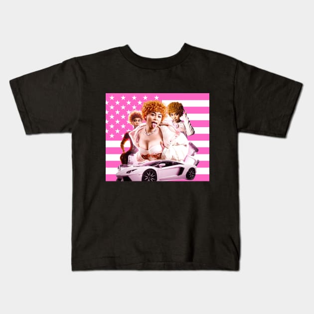 Ice Spice Flag Kids T-Shirt by Solargy
